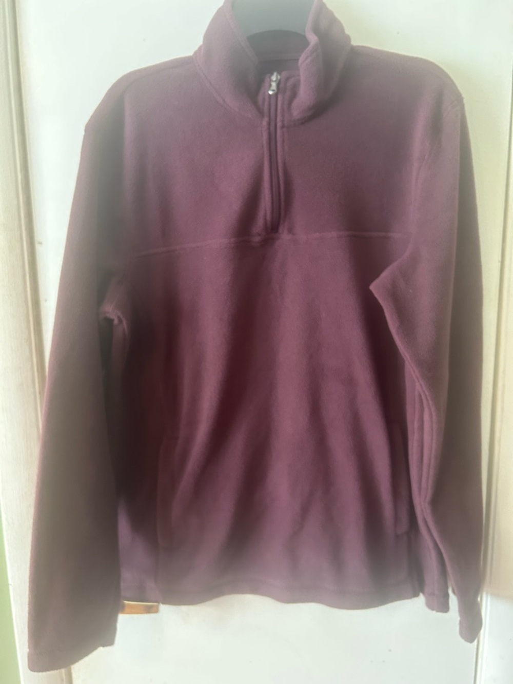 Croft & barrow Women's Half-Zip Artic Fleece Pullover - Burgundy